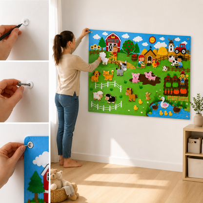 Montessori Wall Farm